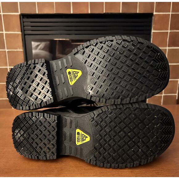 ACE Burren CT Leather Slip Resistant Composite Toe Work Boot Black Mens Sz 10 - Picture 9 of 12